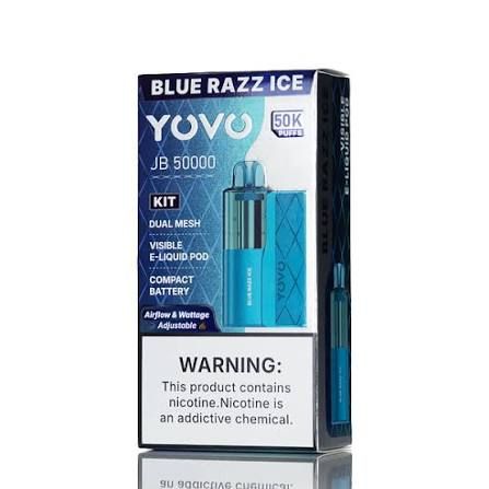 YOVO JB 50000 BLUE RAZZ ICE YOVO JB 50000 BLUE RAZZ ICE