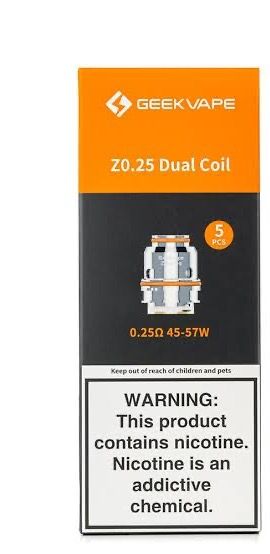 GEEKVAPE Z0.25 DUAL COIL 0.25 45-57W GEEKVAPE Z0.25 DUAL COIL 0.25 45-57W