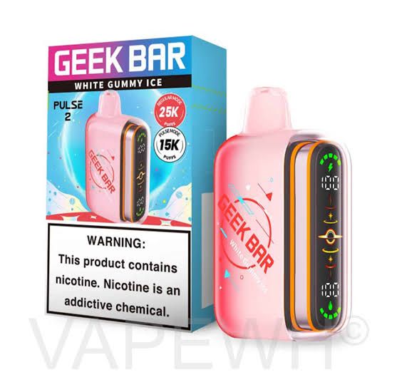 GEEK BAR PULSE 2 25K WHITE GUMMY ICE GEEK BAR PULSE 2 25K WHITE GUMMY ICE