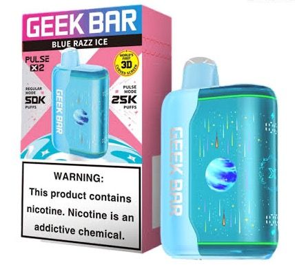 GEEK BAR PULSE X2 50K BLUE RAZZ ICE GEEK BAR PULSE X2 50K BLUE RAZZ ICE