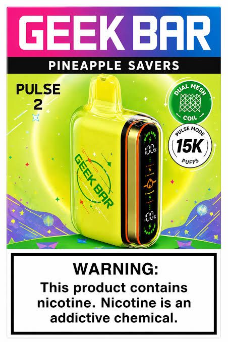 GEEK BAR PULSE2 25 K PINEAPPLE SAVERS GEEK BAR PULSE2 25 K PINEAPPLE SAVERS