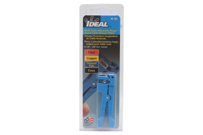 IDEAL Multi-Cable Adjustable Ringer | Round Cable Stripper/Slitter (Blue) 3.2-6mm