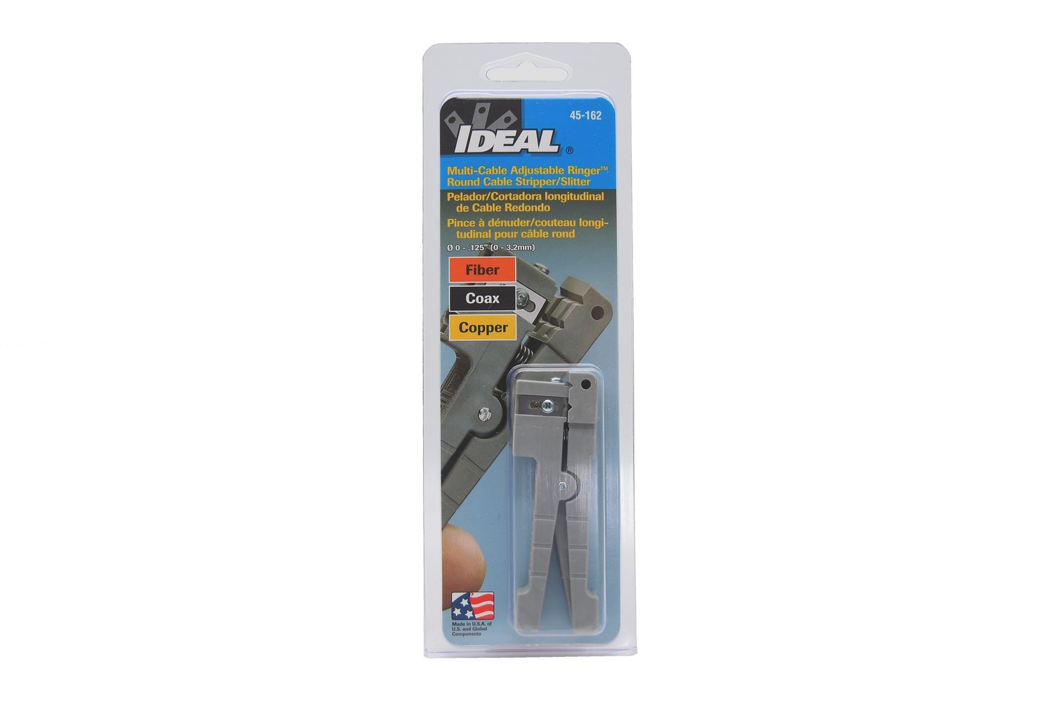 IDEAL Multi-Cable Adjustable Ringer | Round Cable Stripper/Slitter (Grey) 0-3.2mm