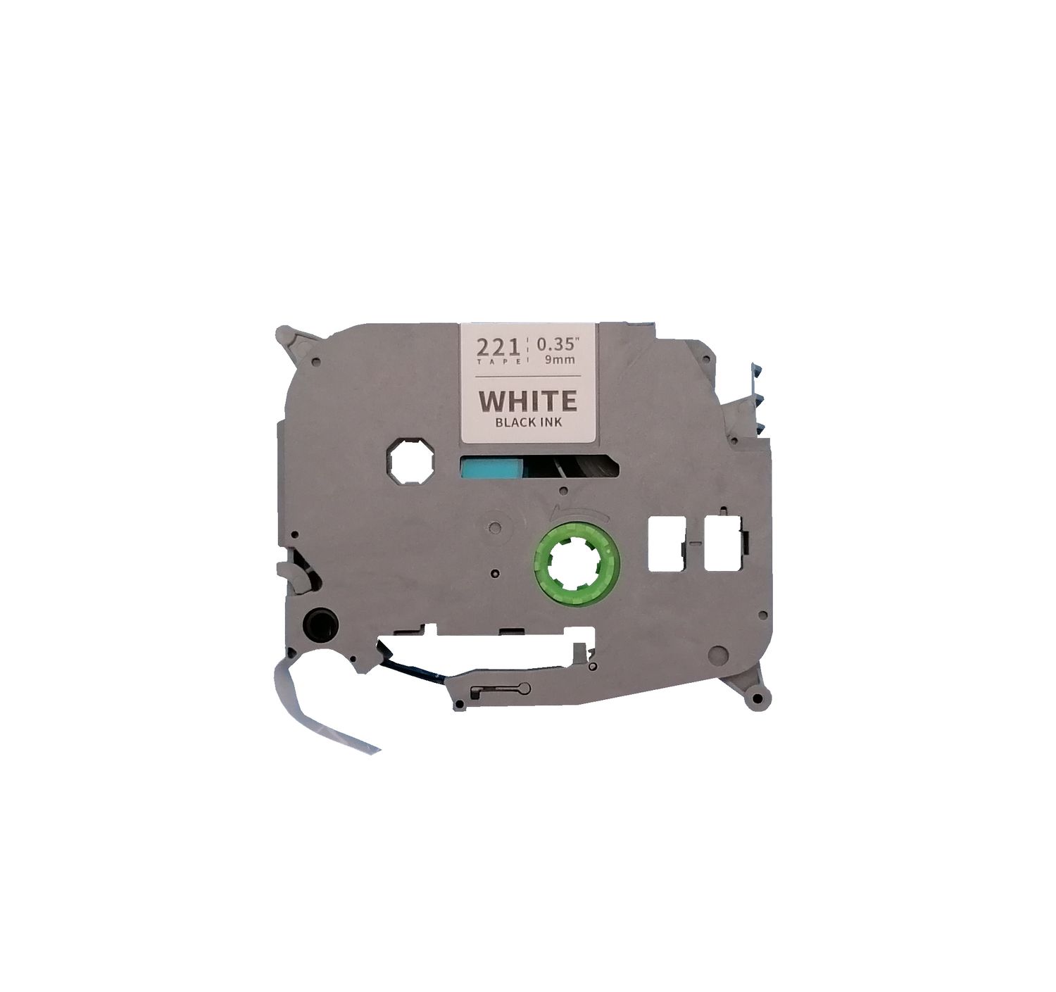 Brother like Labels 221 9mmx8m Black on White Laminated Printers Serie PT