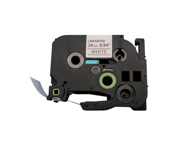 Brother like Labels 151 24mmx8m Black on White Laminated Printers Serie PT