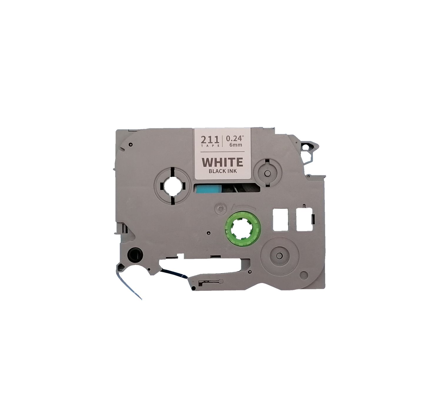 Brother like Labels 211 6mmx8m Black on White Laminated Printers Serie PT