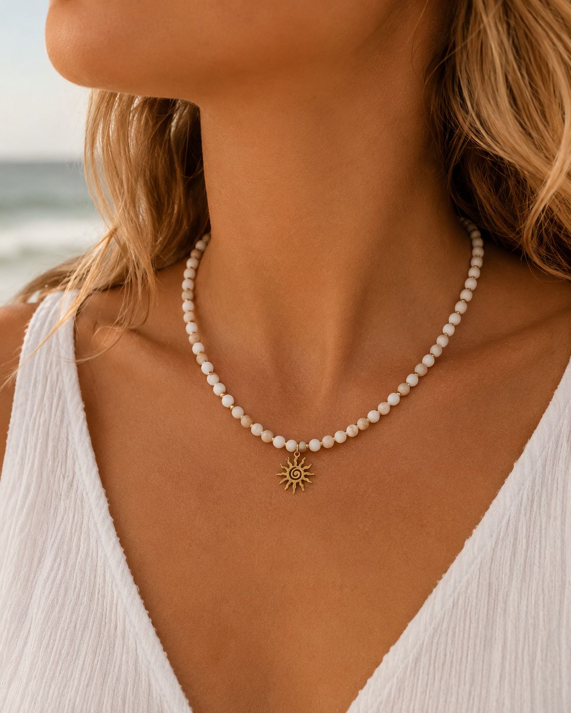 Sunwashed Stone Necklace