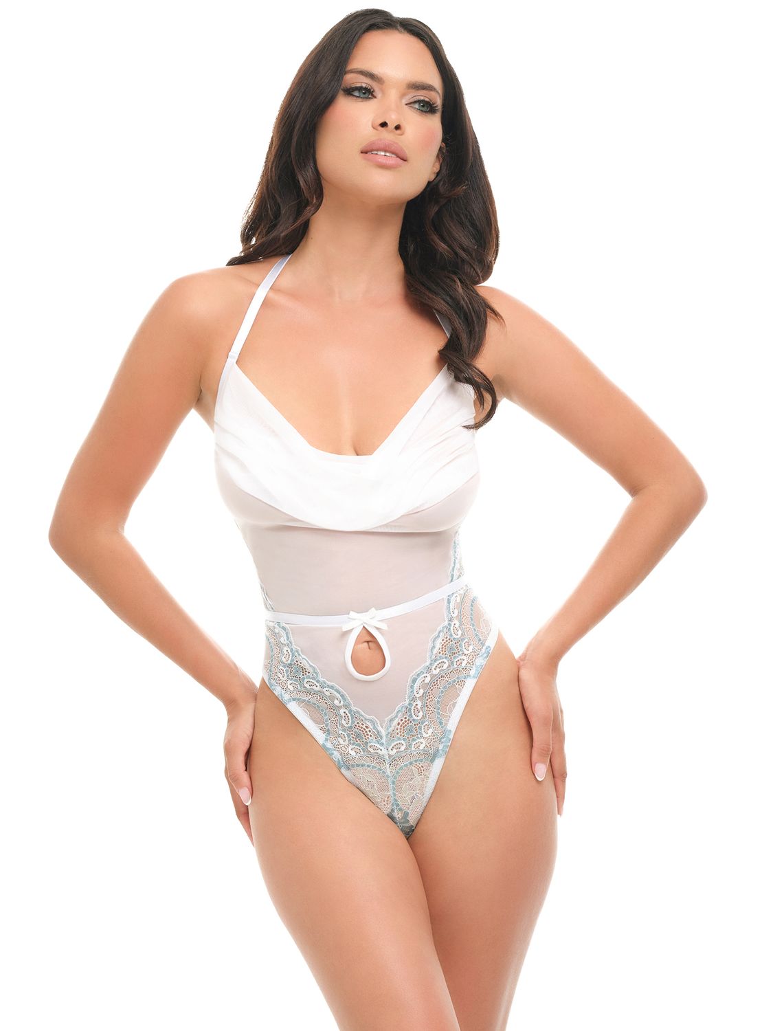 LIORA MOOR TEDDY, Color: BRIGHT WHITE/MILKY BLUE, Size: S/M