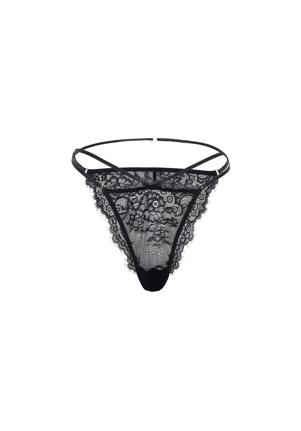 MARIGOLD BAY TANGA PANTY, Color: BLACK, Size: S/M