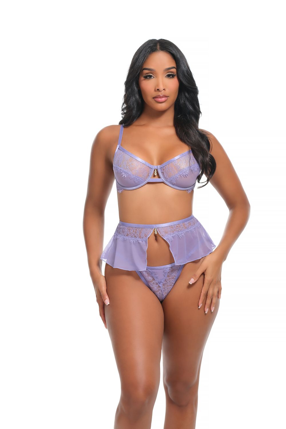 AMARA EMBER 3 PC SET, Color: PURPLE HAZE, Size: S/M