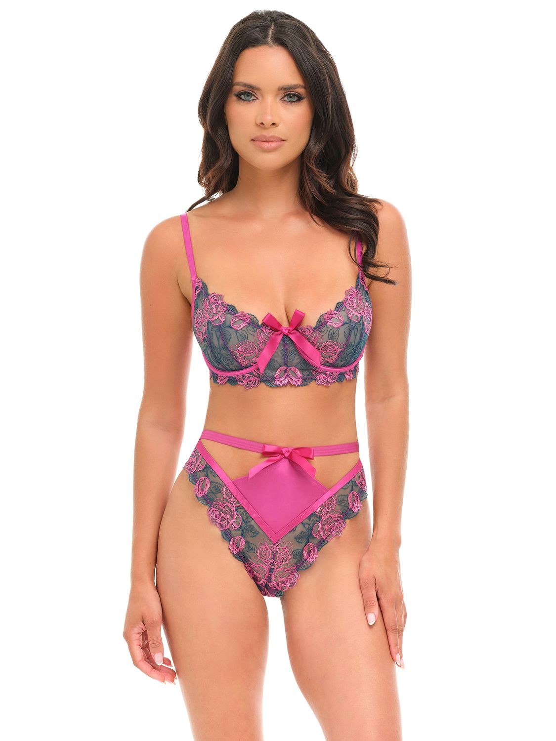 ROSALIND ORCHARD 2 PC SET, Color: ROSE GARDEN 056/ROSE VIOLET, Size: S