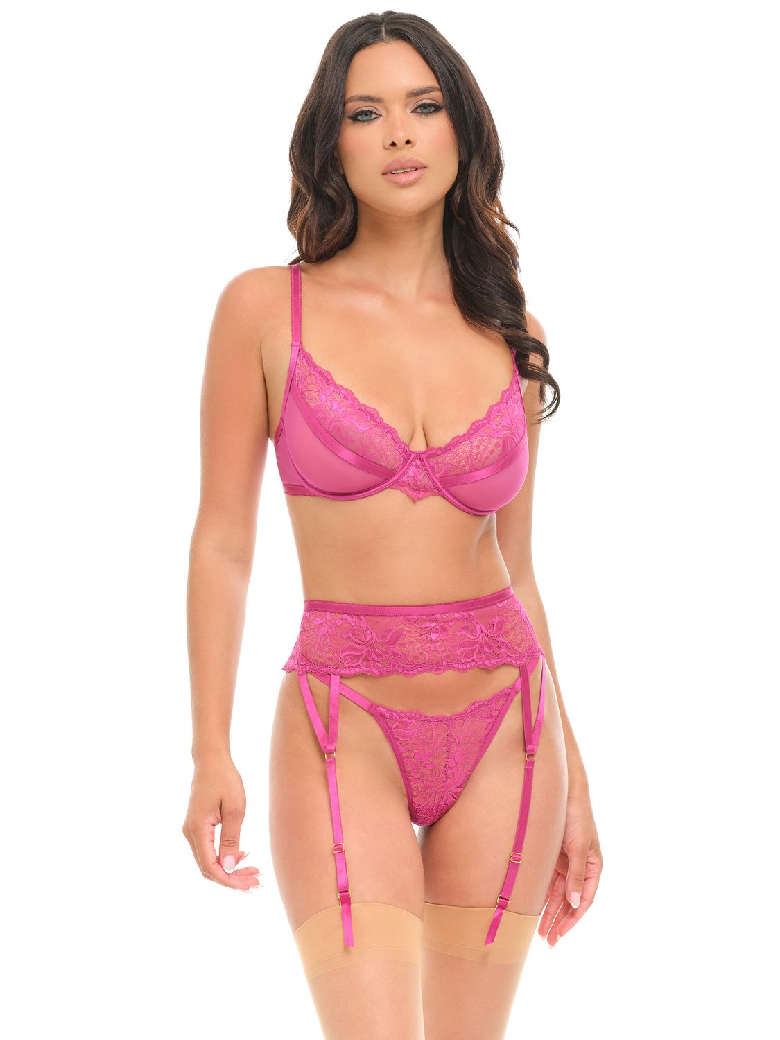 CELESTINE REEF 3 PC SET, Color: ROSE VIOLET, Size: S/M