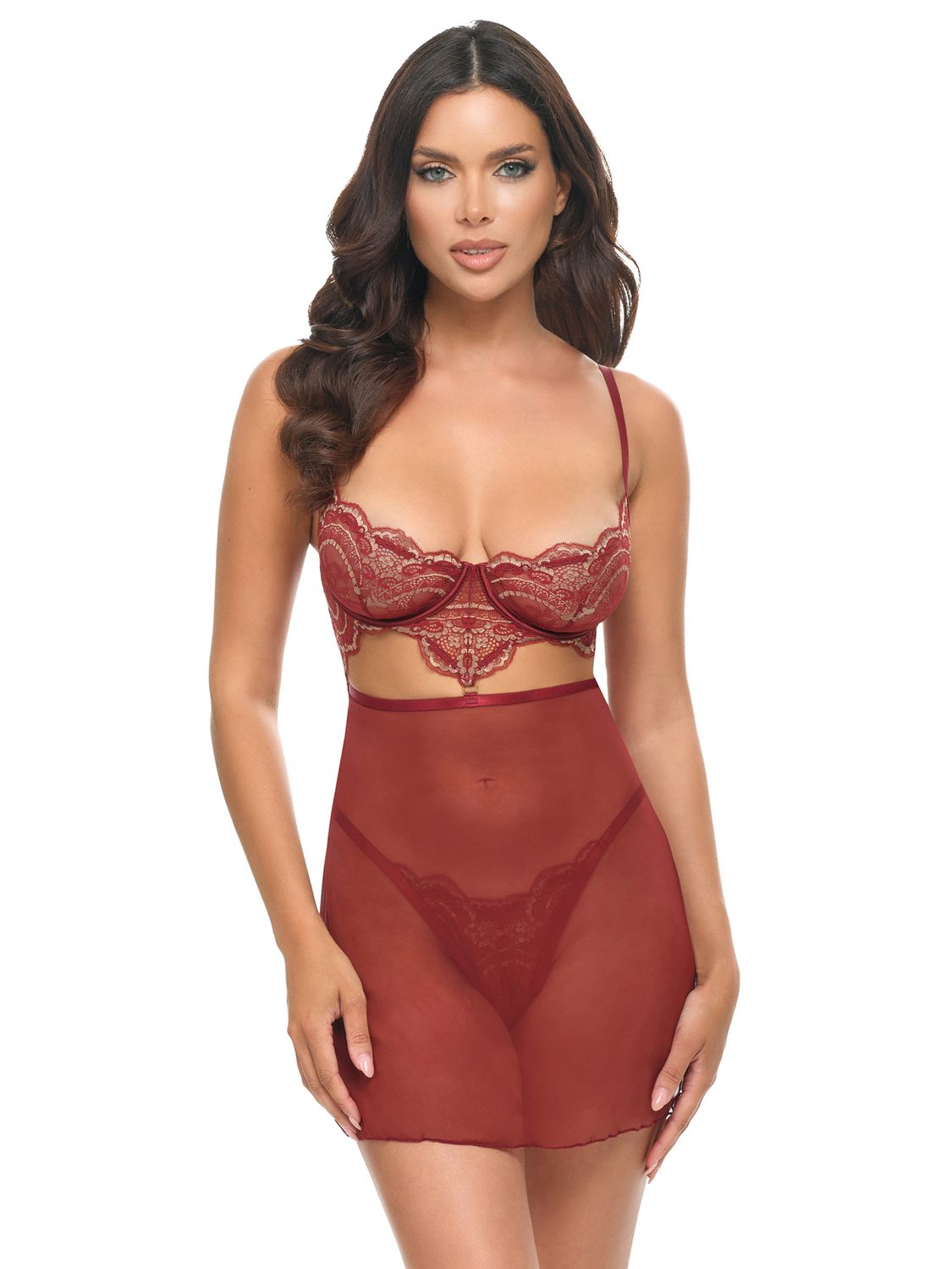 WREN RIDGE BABYDOLL, Color: SYRAH/FROSTED ALMOND, Size: S/M