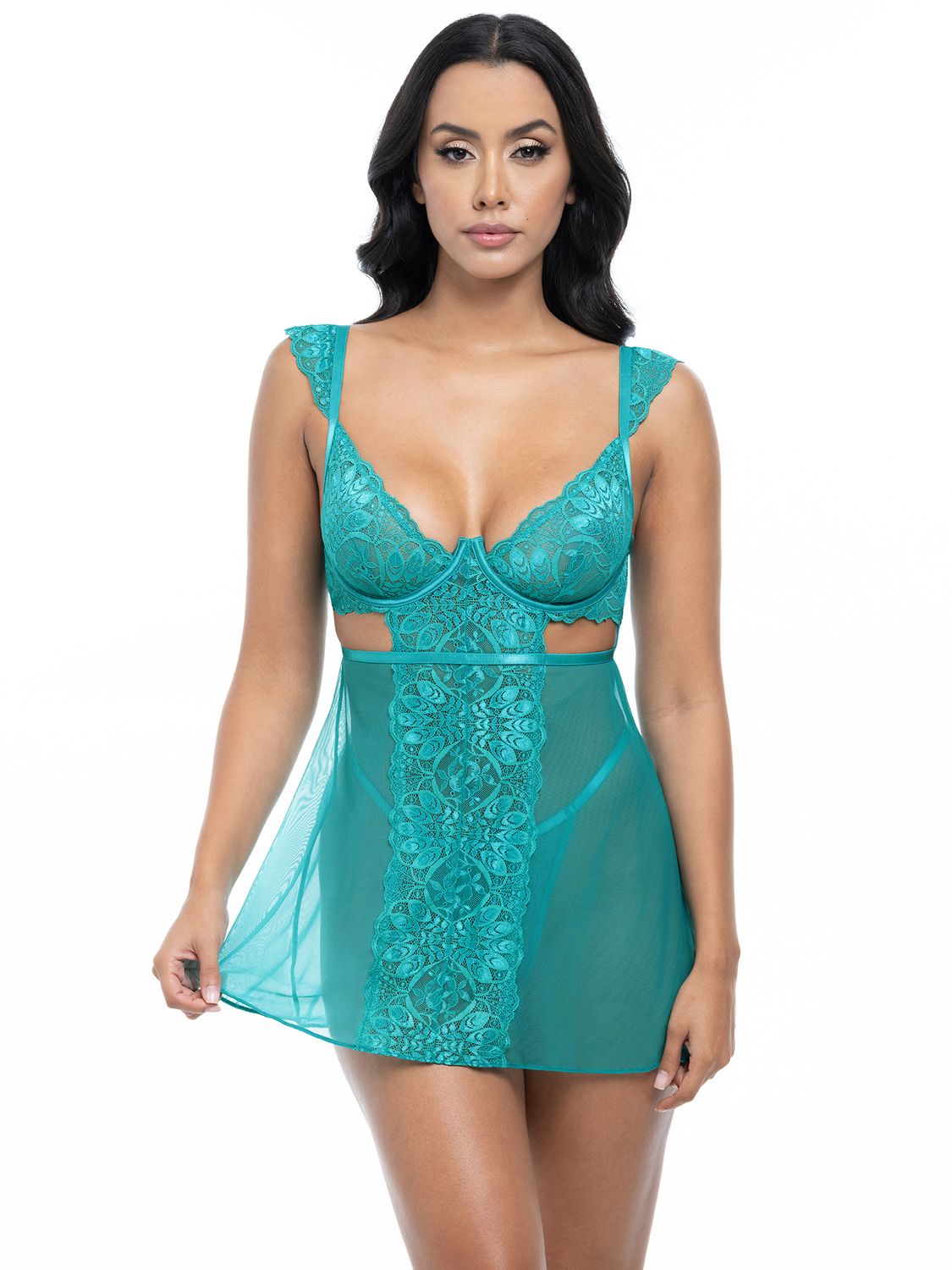 JUNIPER COVE BABYDOLL, Color: TROPICAL GREEN, Size: S/M