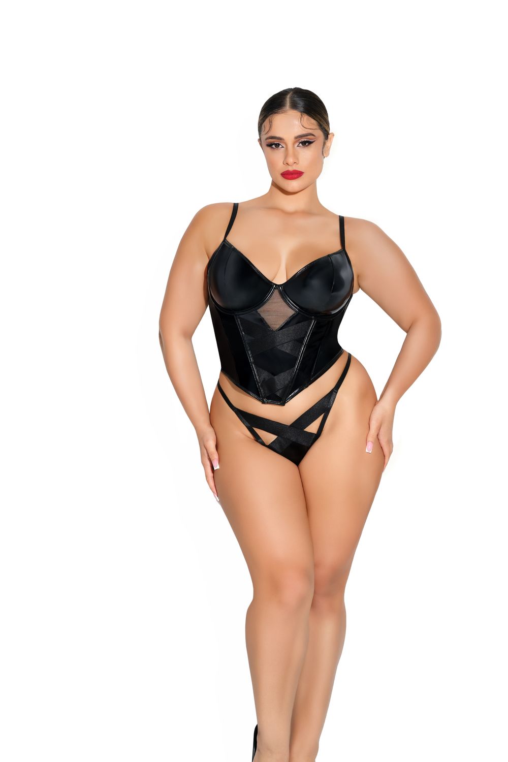 ANOUK VALE BUSTIER PLUS, Color: BLACK, Size: 1X