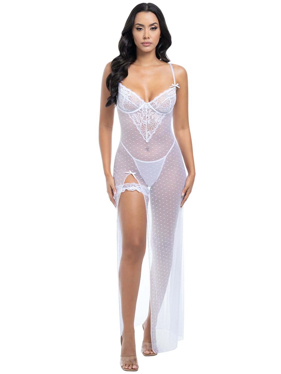 MELISANDE REEF GOWN, Color: BRIGHT WHITE, Size: L/XL