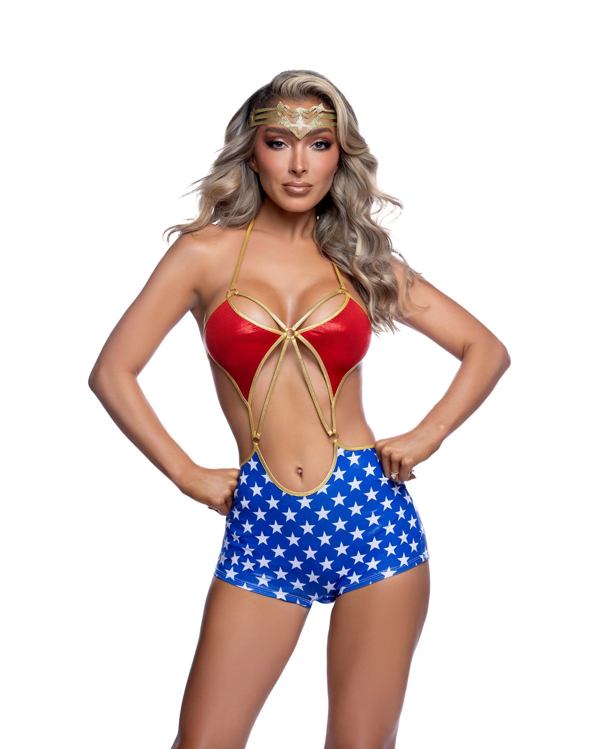 JUSTICE SERVED, Color: red-blue-white, Size: Small