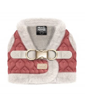 Milk&amp;Pepper Harnais Jacket SOLENE Coeur Terrarosa /Fourrure Crème