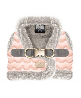 Milk&amp;Pepper Harnais Jacket Marianne Rose / Fourrure chinée Grise