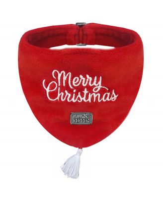 Milk&amp;Pepper Bandana SIGVALD Velour rouge "Merry Christmas"