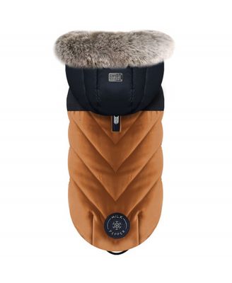 Milk&amp;Pepper Doudoune VIKAS Camel/Marine/Fourrure chinée beige