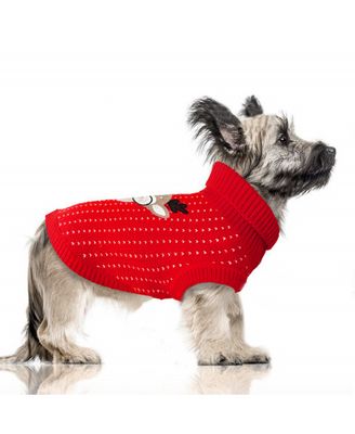 Milk&amp;Pepper Pull ALGAR Jacquard Rouge / Renne de Noël