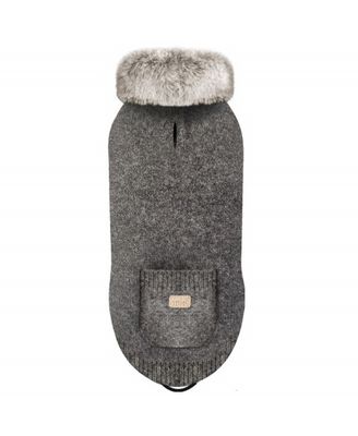 Milk&amp;Pepper Pull YELENA Gris Chiné / Col Fourrure