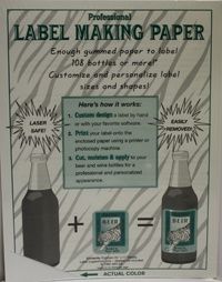 Blank White Label Paper