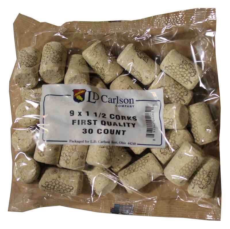 9x1-1/2 Straight Corks (30)