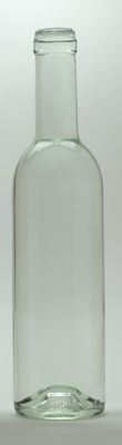 CLEAR SEMI-BURGUNDY FLAT BOTTOM BOTTLES