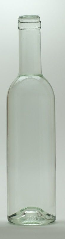 CLEAR SEMI-BURGUNDY FLAT BOTTOM BOTTLES