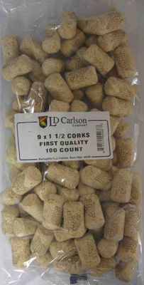 9x1-1/2 Straight Corks (100)