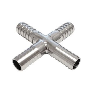 3/8" 4 Way Cross Barb SS