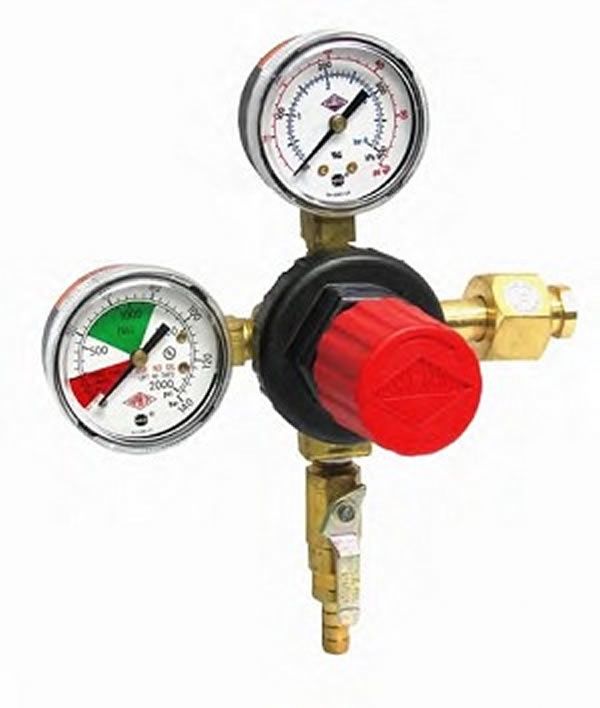 2X Gauge Regulator 3/8" Barb