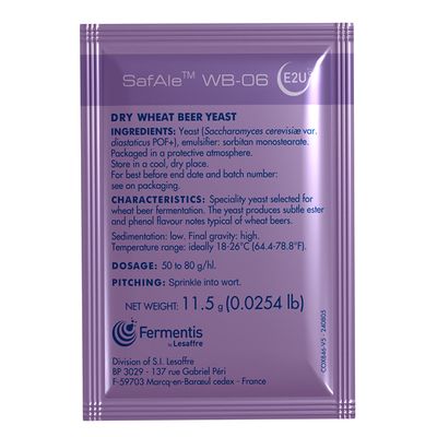 SafaleWb-06 Dry Wheat Beer Yeast 11.5 Grams