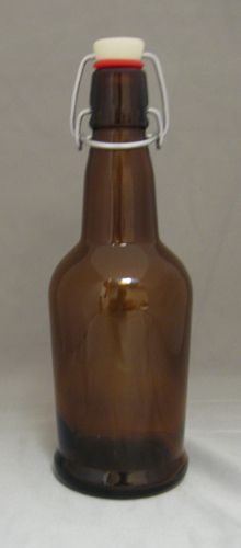 16 oz Amber E.Z. Cap Bottles 12/Case