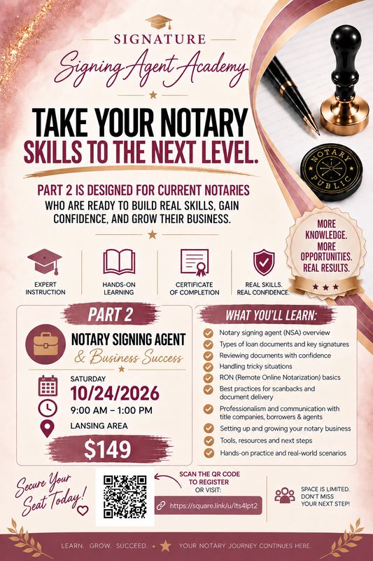 Part 2: Notary Signing Agent & Business Success