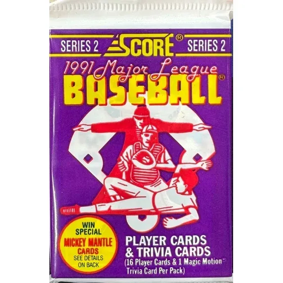 1991 Score Series 2 Baseball Sealed Pack