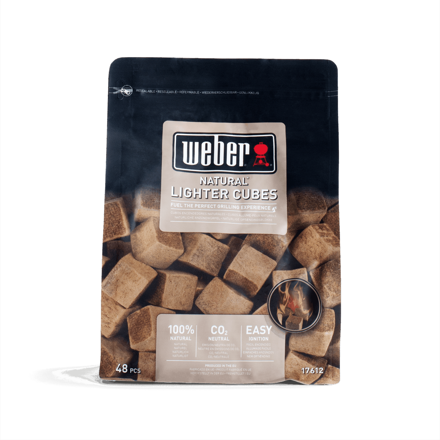 Aanmaakblokjes, 48 stuks, bruin, ecologisch
