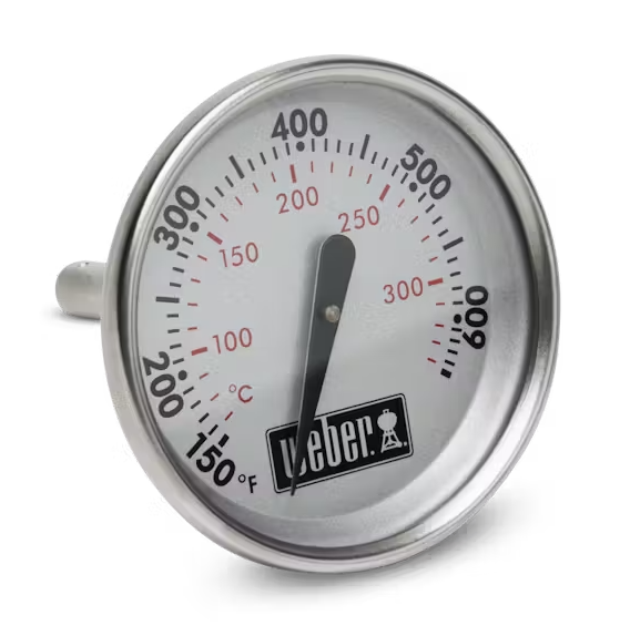 Thermometer met vleugelmoer voor houtskoolbarbecue