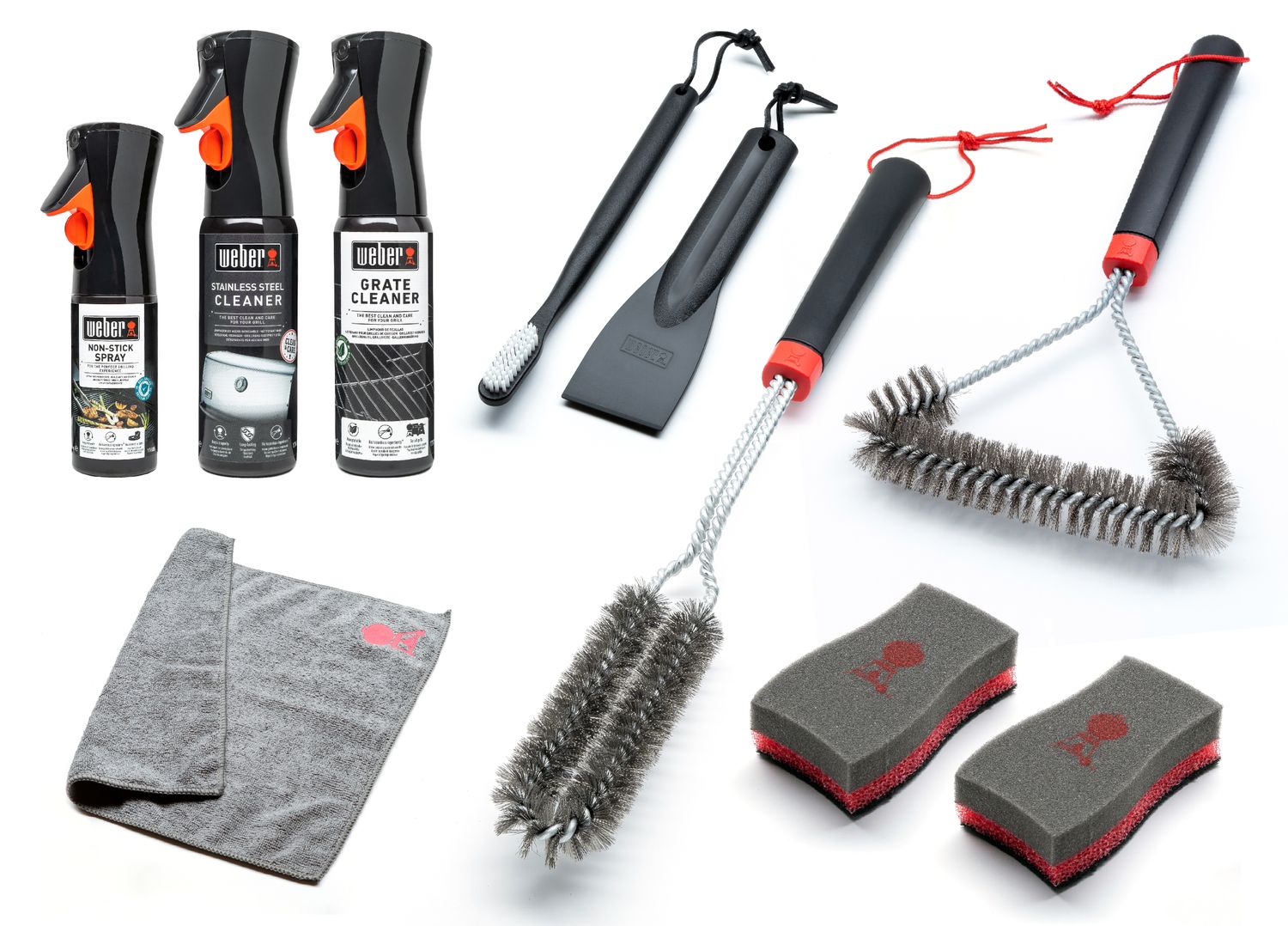 Reinigingsset voor gasbarbecues in RVS 1 x 6277, 1 x 6279, 1 x 6202, 1 x 17682, 1 x 17685 1 x 17688, 1 x 17689, 1 x 17875