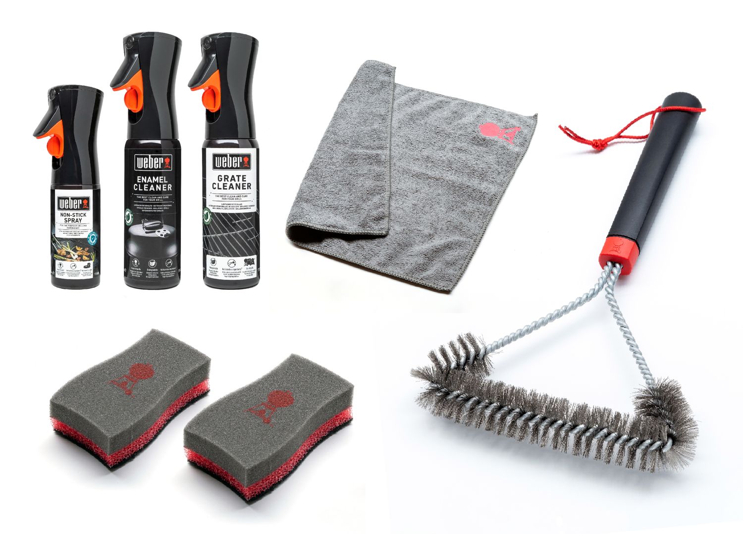 Reinigingsset voor houtskoolbarbecues  1 x 6277, 1 x 17684, 1 x 17685 1 x 17688, 1 x 17689, 1 x 17875