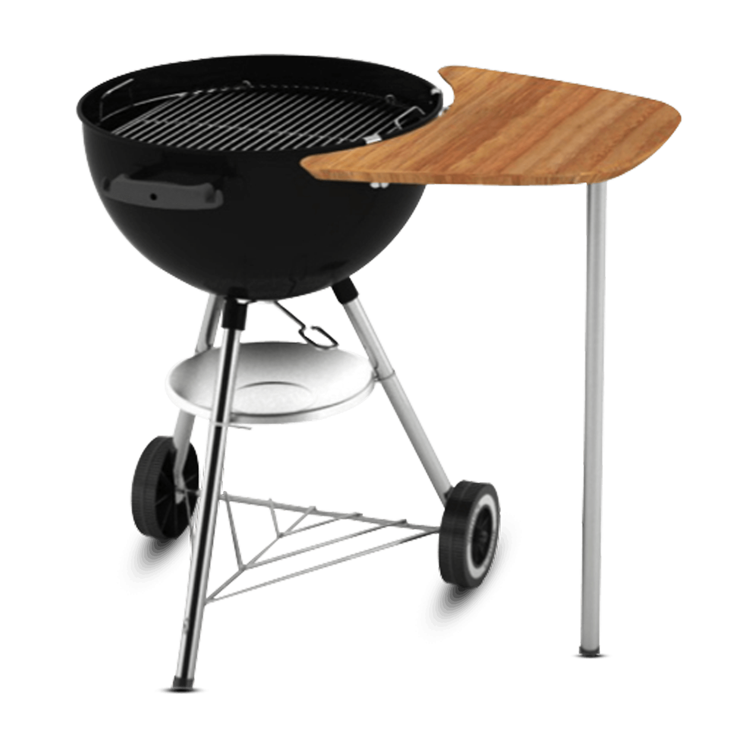 Zijtafel voor houtskoolbarbecues