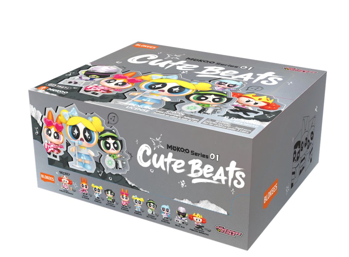 BLOKEES Powerpuff Girls Mokoo Series 01 Cute Beats Sealed Box of 9 Blind Packs
