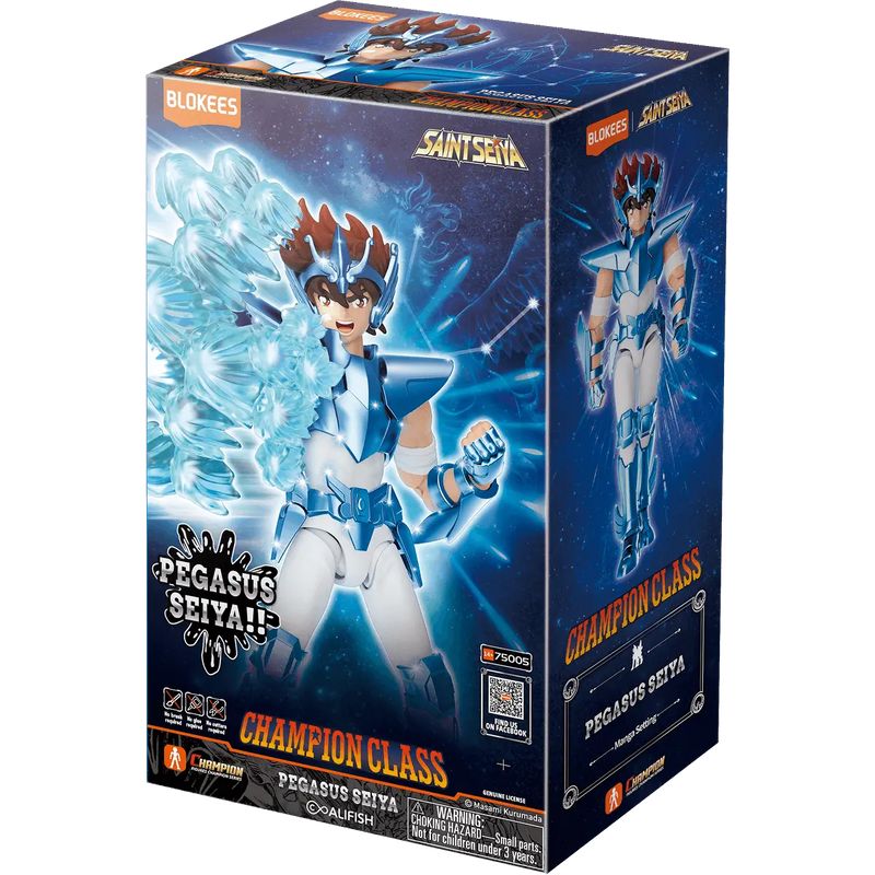 Blokees Saint Seiya Champion Class Pegasus Seiya Blue Armor Model Kit Figure EN