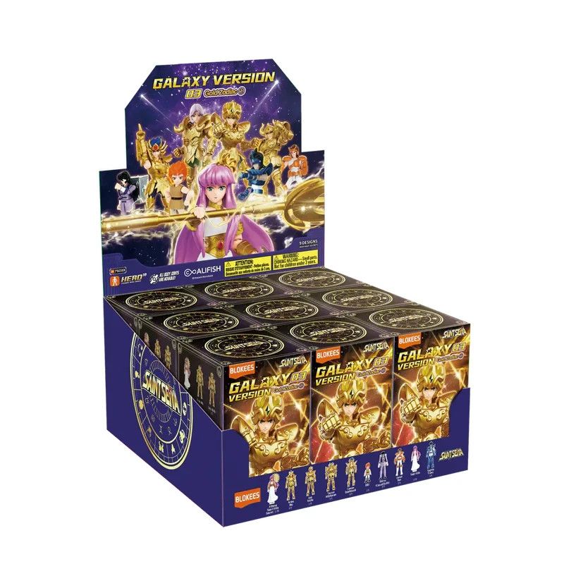 Blokees Saint Seiya Galaxy Version 3 03 Gold Zodiac Sealed Box of 9 Blind Packs