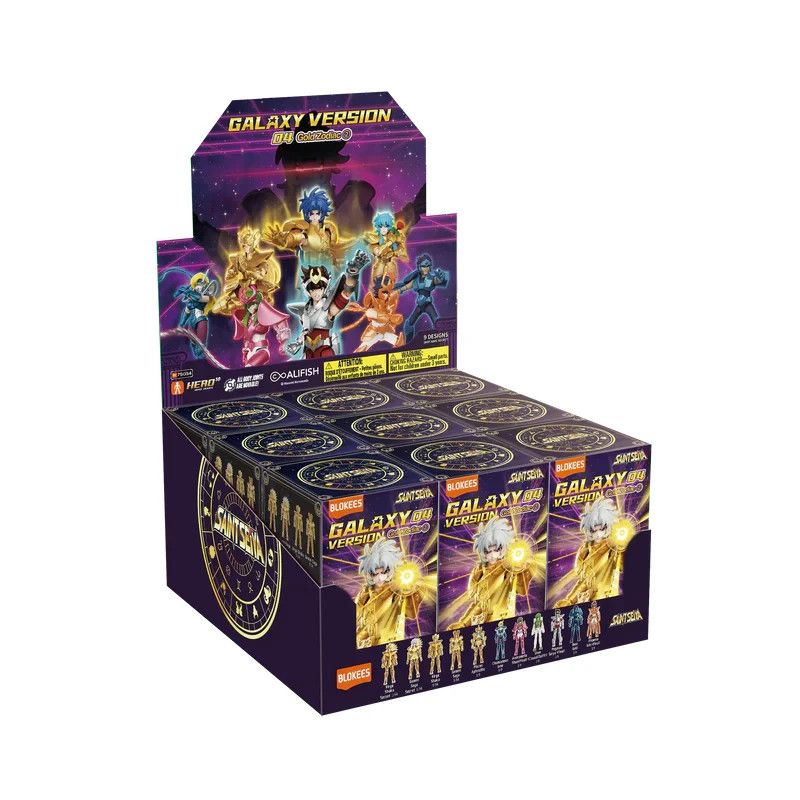 Blokees Saint Seiya Galaxy Version 4 04 Gold Zodiac Sealed Box of 9 Blind Packs