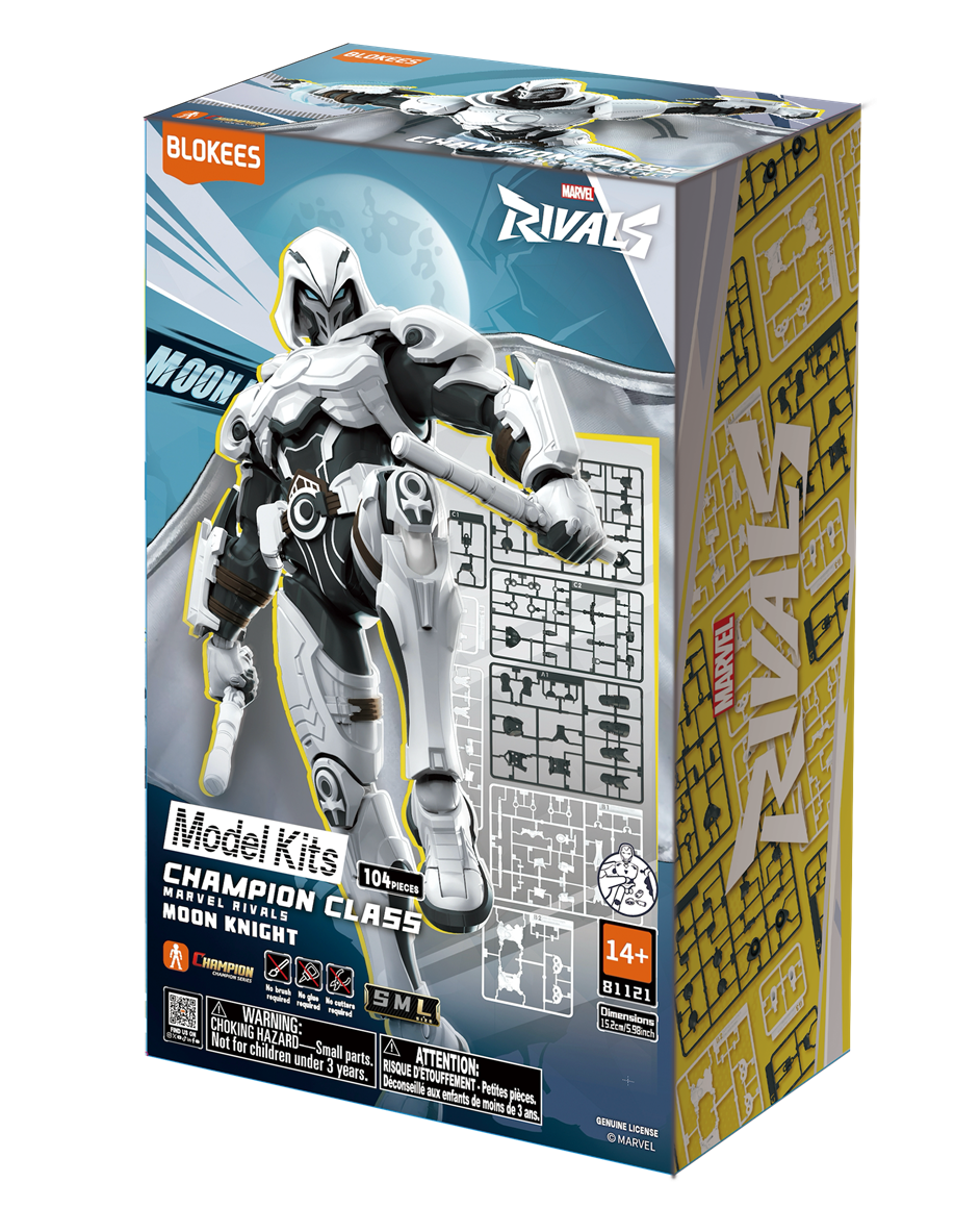 Blokees Marvel Rivals Champion Series Deluxe - Moon Knight - Model Kit Figure!