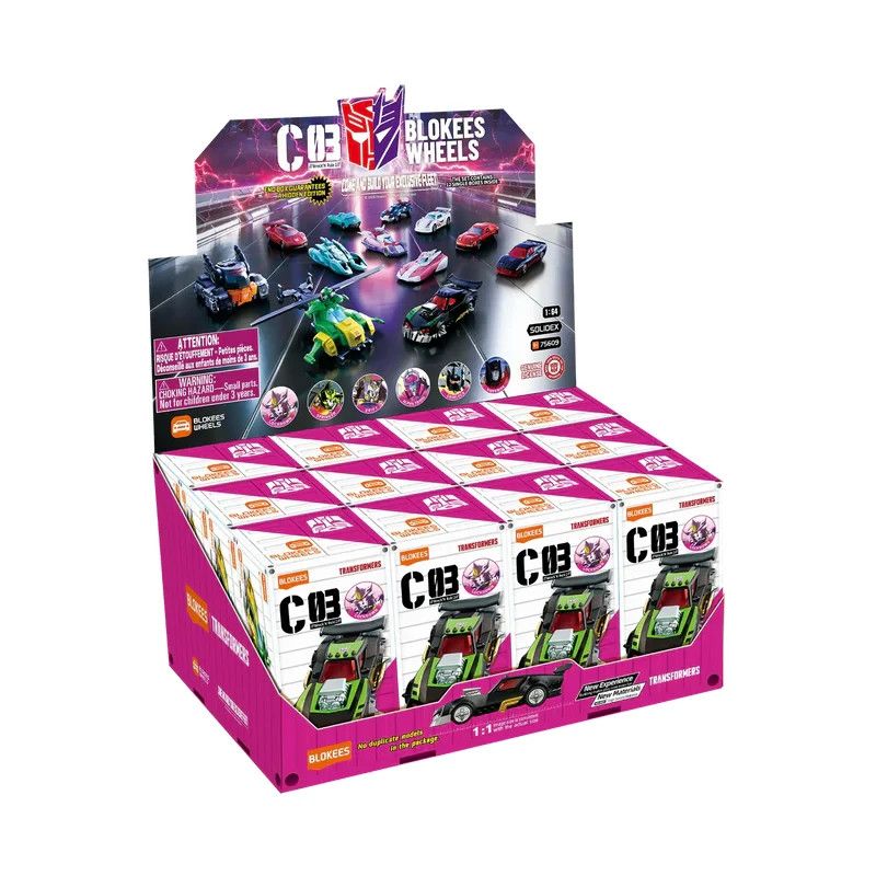 Blokees Wheels 3 Transformers Edition C03 Sealed Box of 12 Die-Cast Cars! US Eng