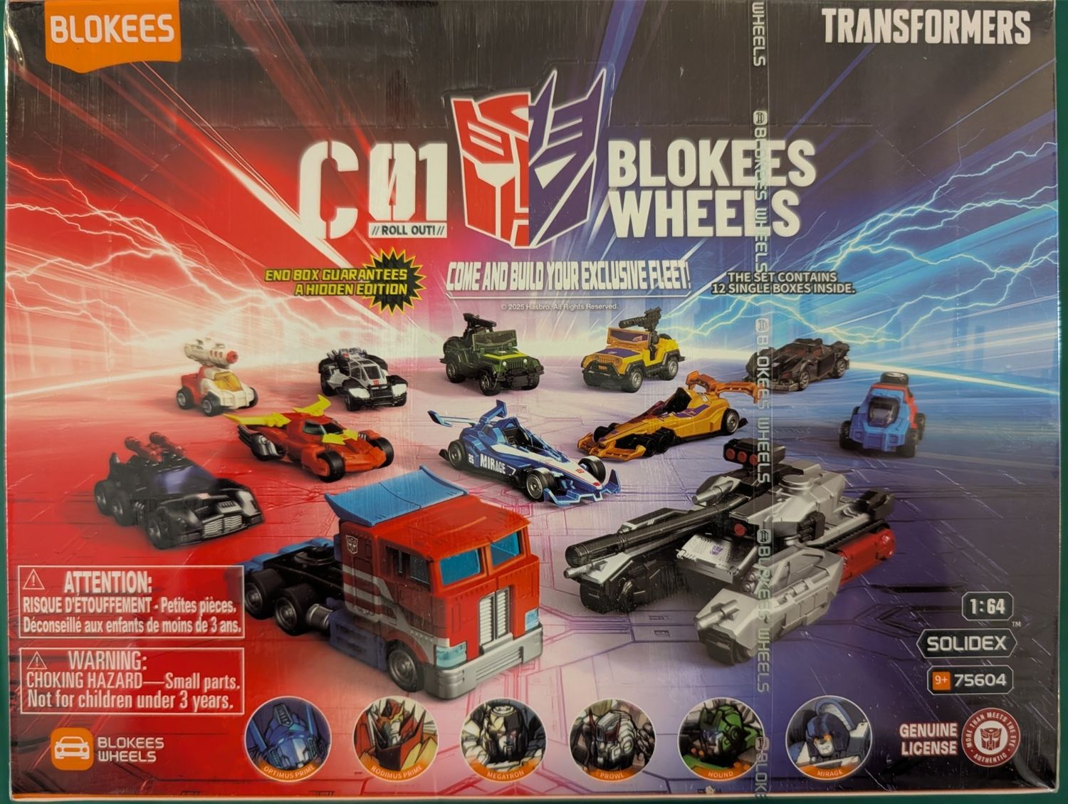 Blokees Wheels Transformers Edition C01 Sealed Box of 12 Die-Cast Cars! English